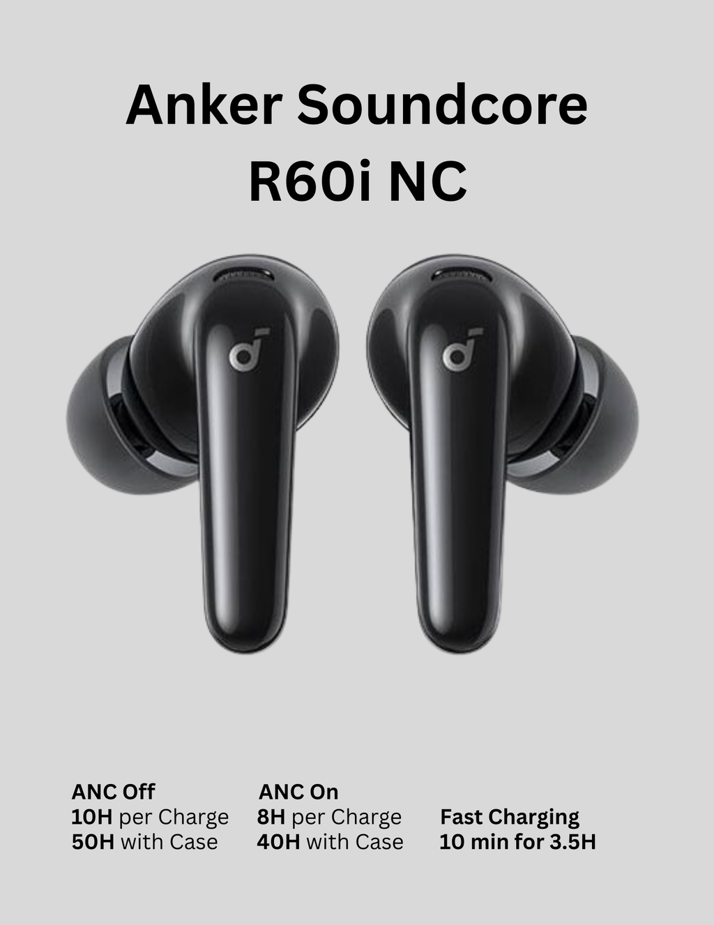 سماعات الأذن اللاسلكية Anker Soundcore R60i NC