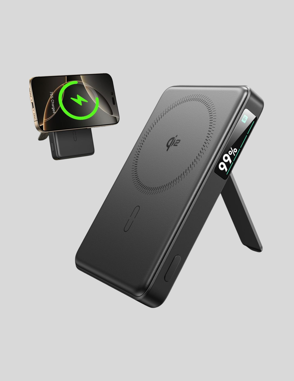 ESR 10000 mAh Qi2 MagSlim Kickstand Power Bank | 2G524 - Black