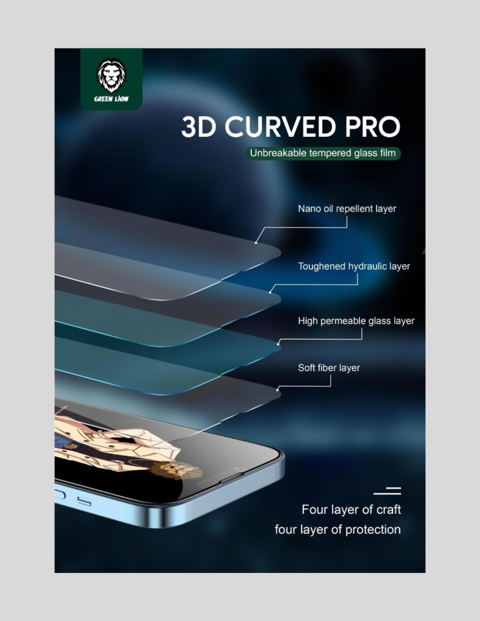 Green Lion Crystal Clear View Tempered 9H Glass Screen Protector - iPhone 14 PLUS / 13 Pro Max
