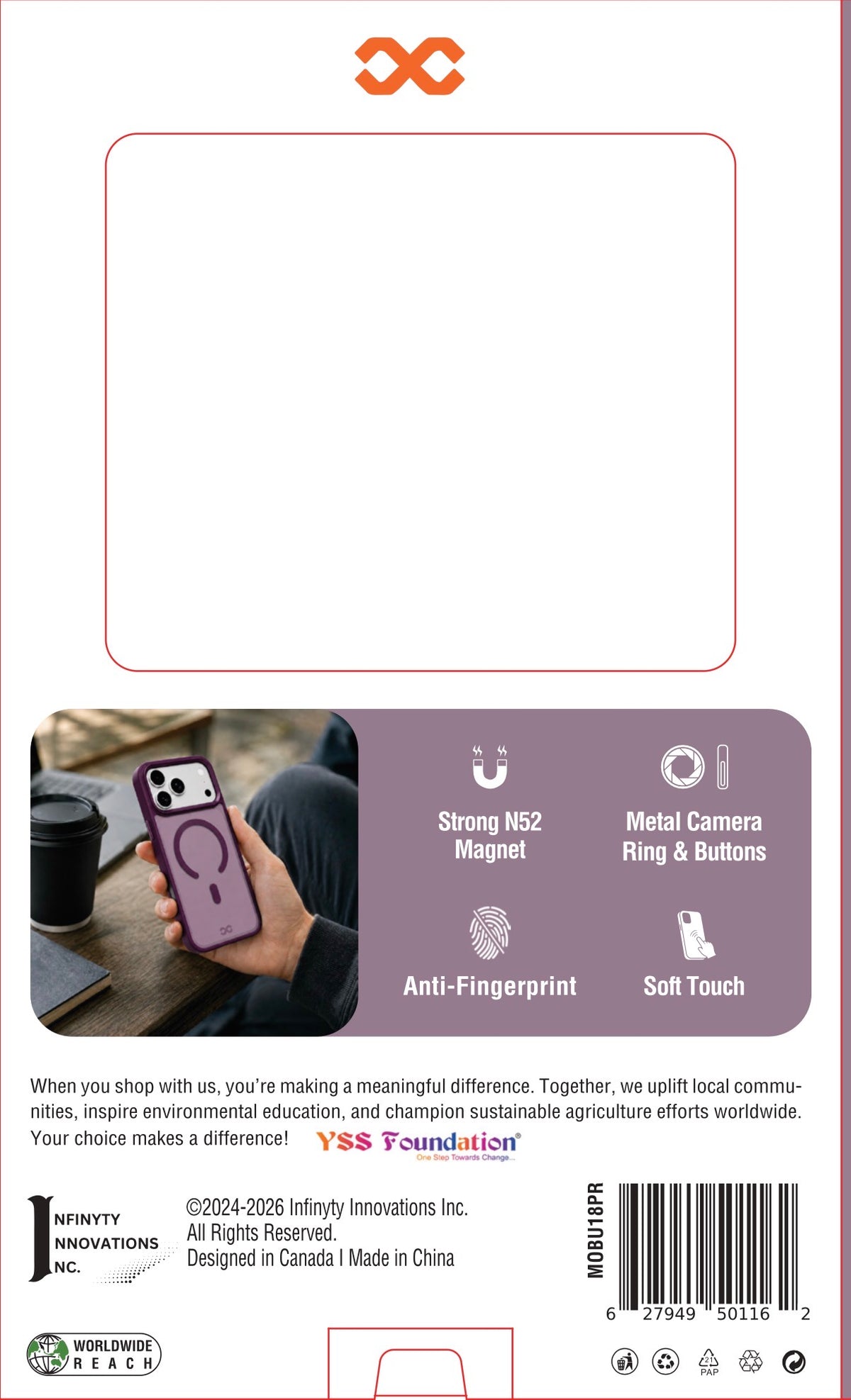 INFINYTY Matte Case- Modo (Burgundy) iPhone 18 Pro