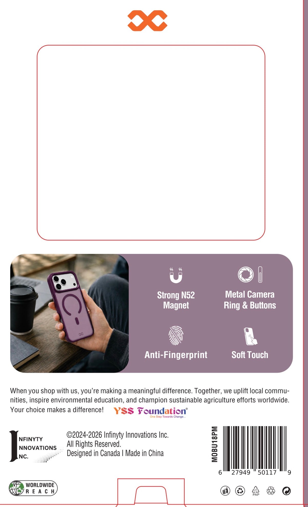 INFINYTY Matte Case- Modo (Burgundy) iPhone 18 Pro Max