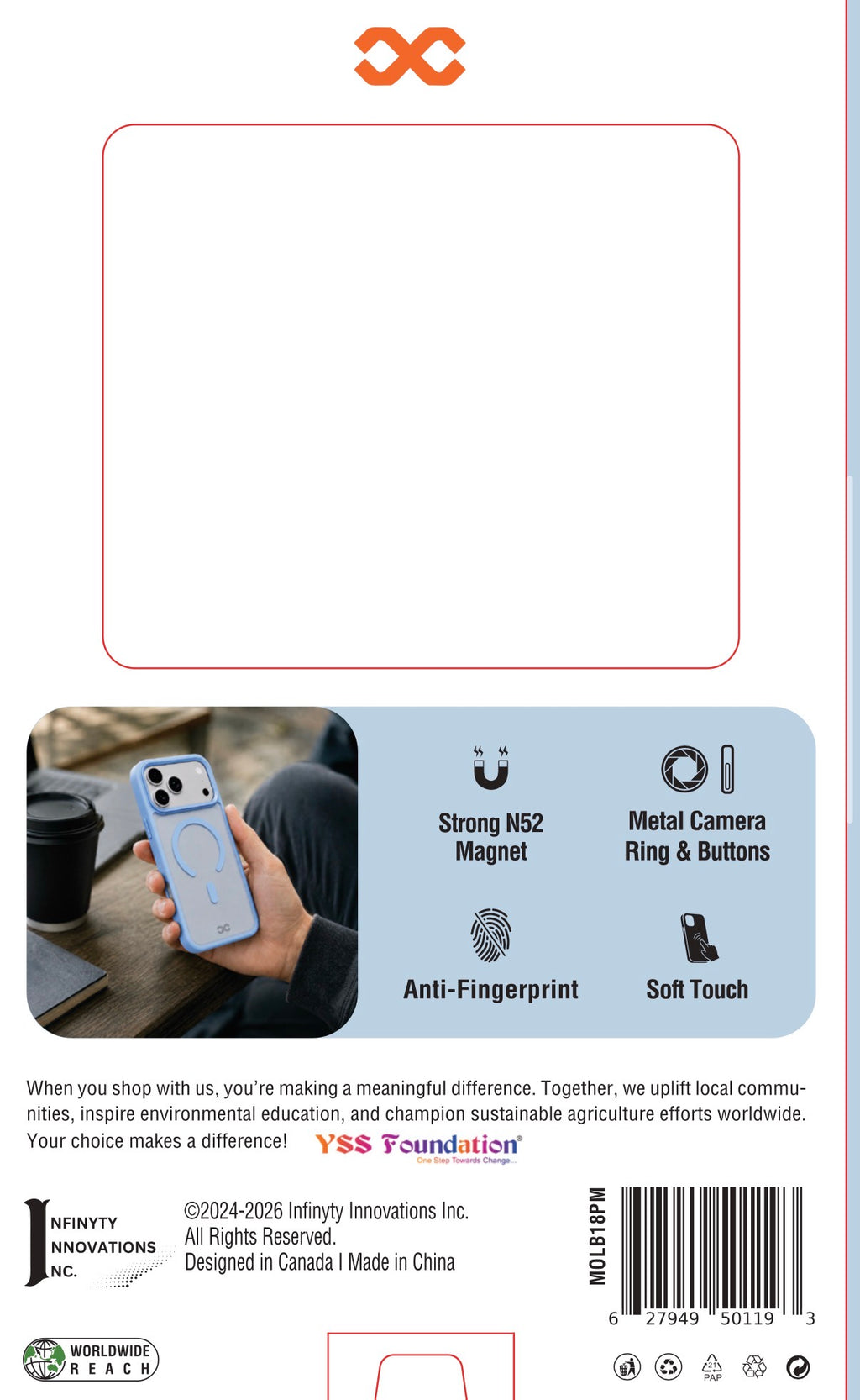 INFINYTY Matte Case- Modo (Light Blue) iPhone 18 Pro Max