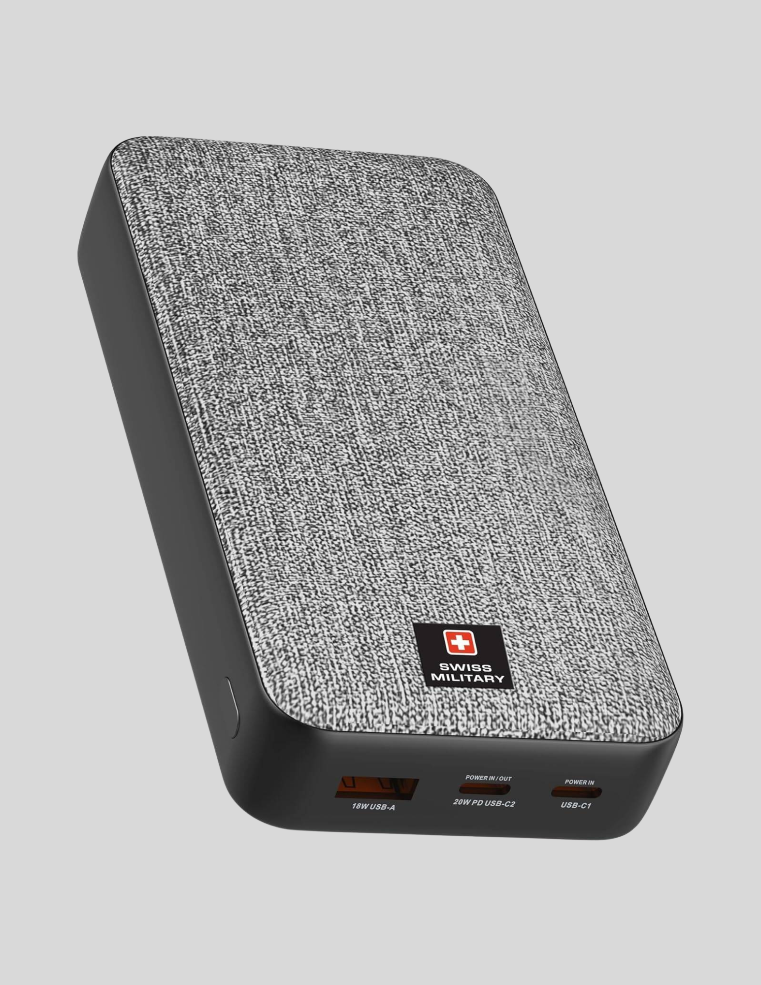 Swiss Military Power Bank 20000mAh Capacity / SM-PB-20K-2C1A-PD-FASTCHRG-BLK - Black